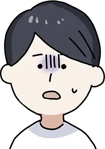 困り顔の男性のイラスト
